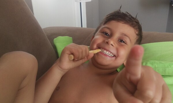 Dzieciak cieszący się Siwakiem